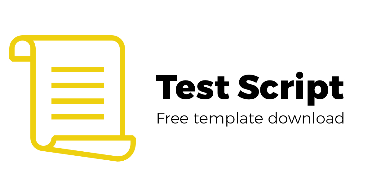 writing test scripts for manual testing